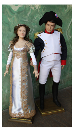 авторские куклы с портретным сходством Наполеон и Жозефина