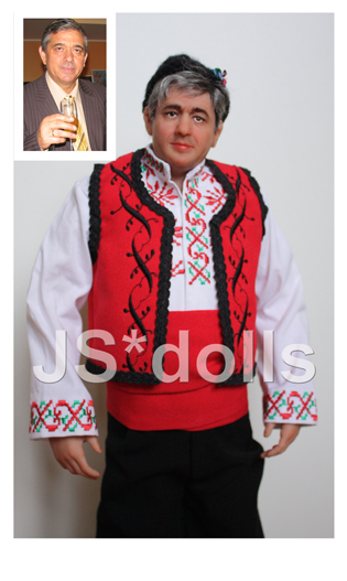 авторская портретная кукла по фотографии "Болгарин" на заказ ручной работы